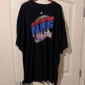 Majestic Black Chicago Cubs Champions Tee